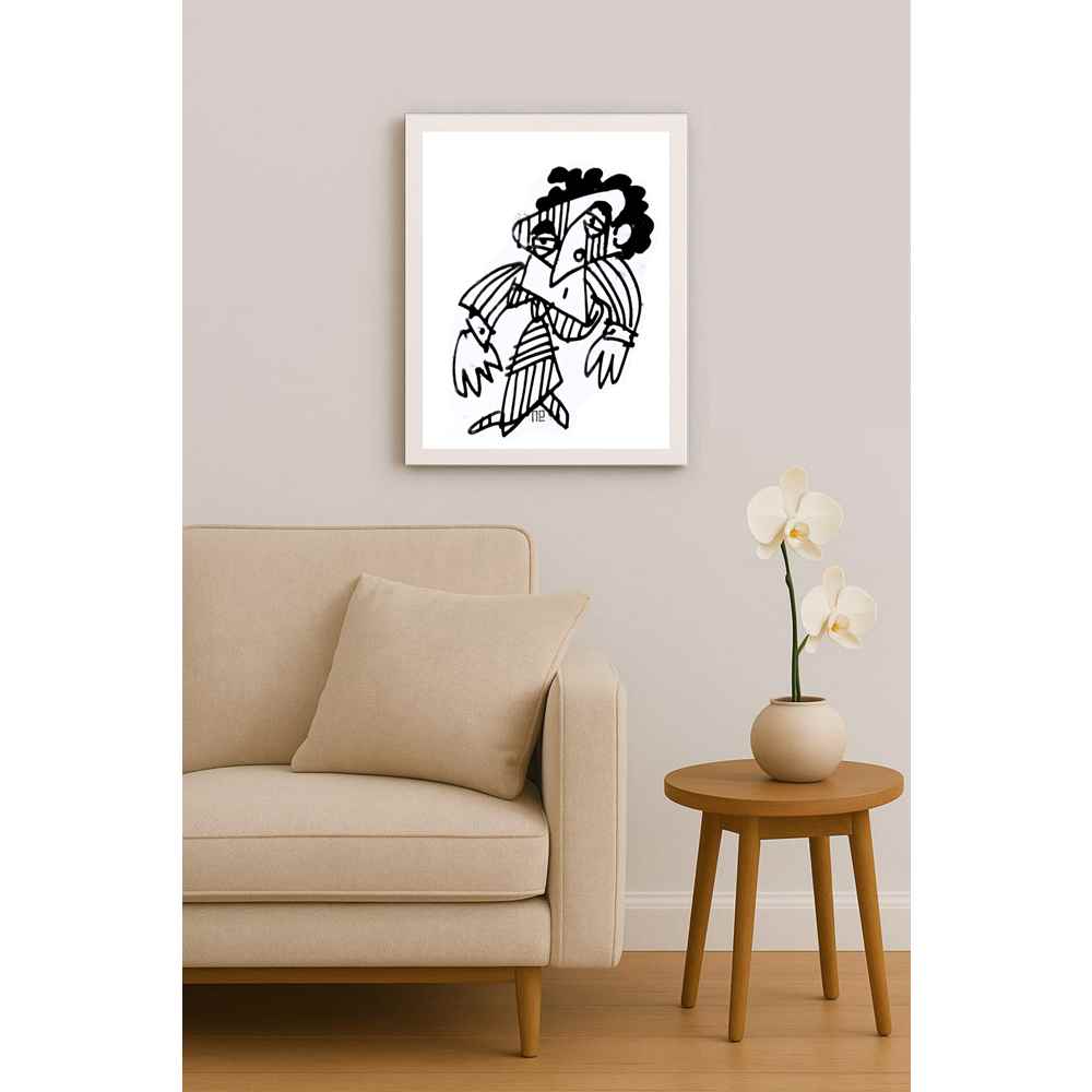 Nezih Danyal Tipler Kişiye Özel Sertifikalı Sınırlı Fine Art Karikatür Baskı NTP00497