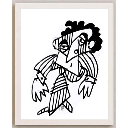 Nezih Danyal Tipler Kişiye Özel Sertifikalı Sınırlı Fine Art Karikatür Baskı NTP00497