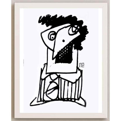Nezih Danyal Tipler Kişiye Özel Sertifikalı Sınırlı Fine Art Karikatür Baskı NTP00498