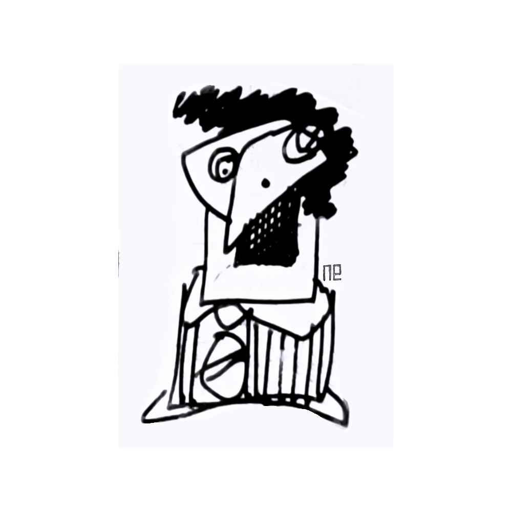 Nezih Danyal Tipler Kişiye Özel Sertifikalı Sınırlı Fine Art Karikatür Baskı NTP00498