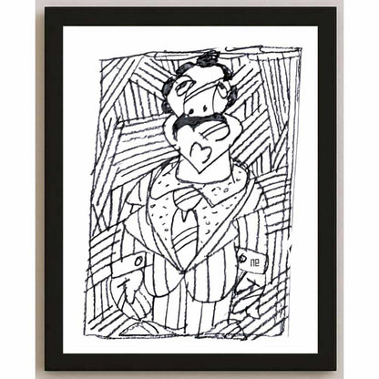 Nezih Danyal Tipler Kişiye Özel Sertifikalı Sınırlı Fine Art Karikatür Baskı NTP00878