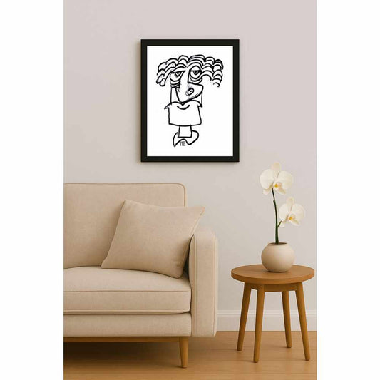 Nezih Danyal Tipler Kişiye Özel Sertifikalı Sınırlı Fine Art Karikatür Baskı NTP01015