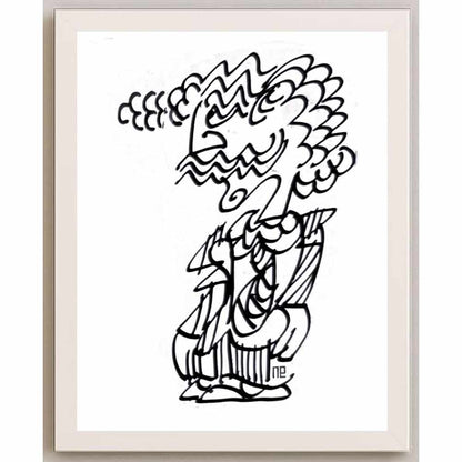 Nezih Danyal Tipler Kişiye Özel Sertifikalı Sınırlı Fine Art Karikatür Baskı NTP01038