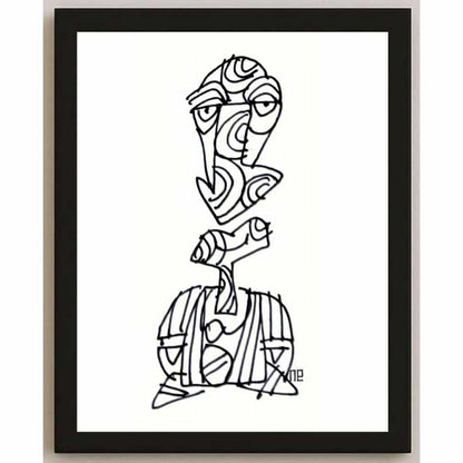 Nezih Danyal Tipler Kişiye Özel Sertifikalı Sınırlı Fine Art Karikatür Baskı NTP01068