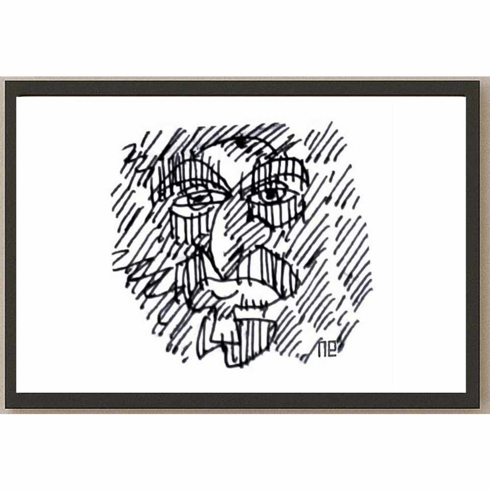 Nezih Danyal Tipler Kişiye Özel Sertifikalı Sınırlı Fine Art Karikatür Baskı NTP01098