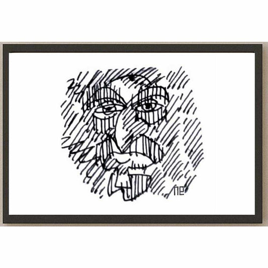 Nezih Danyal Tipler Kişiye Özel Sertifikalı Sınırlı Fine Art Karikatür Baskı NTP01098