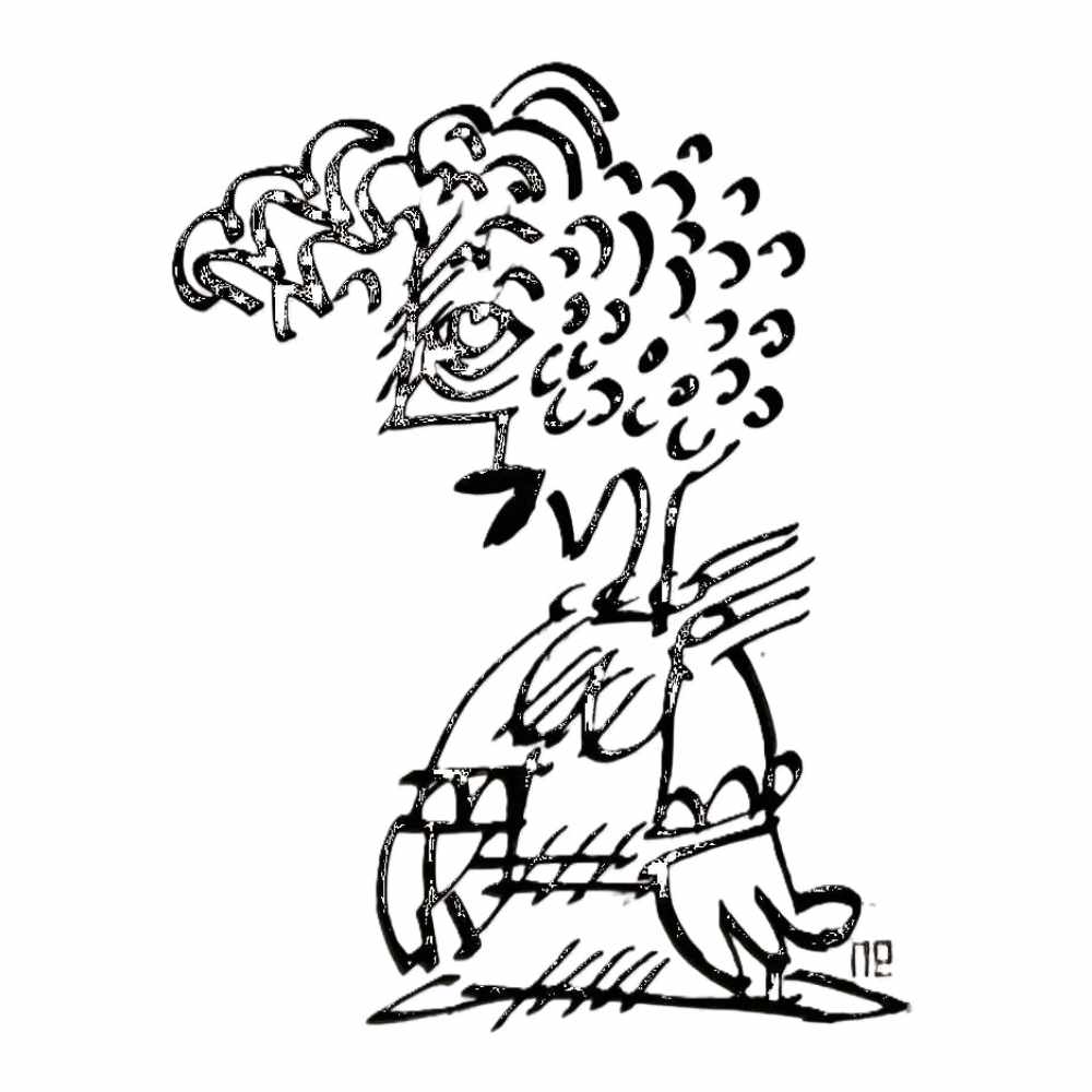 Nezih Danyal Tipler Kişiye Özel Sertifikalı Sınırlı Fine Art Karikatür Baskı NTP01137